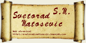 Svetorad Matošević vizit kartica